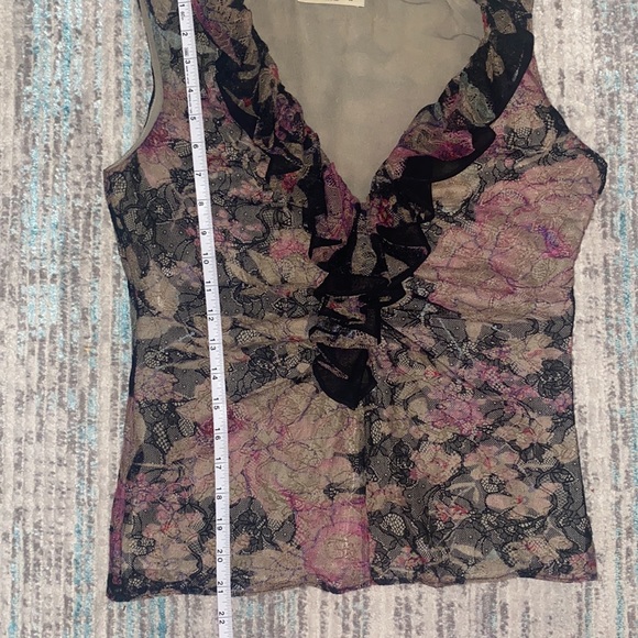 Etro Lace & Silk Sleeveless Blouse - Picture 12 of 12